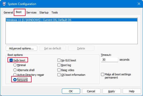 system configuration file in use by another process