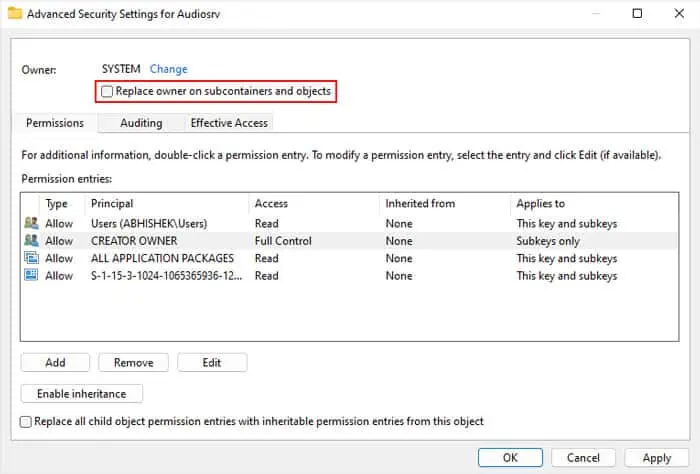 How to Fix Error 0x80070005 9 system-replace-owner-on-subcontainers-and-objects-apply-ok