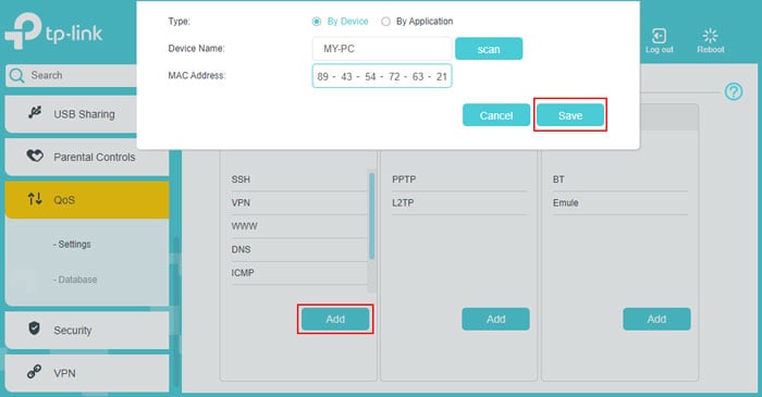 tplink-qos-high-priority-add-by-device-scan-save