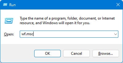 windows firewall run