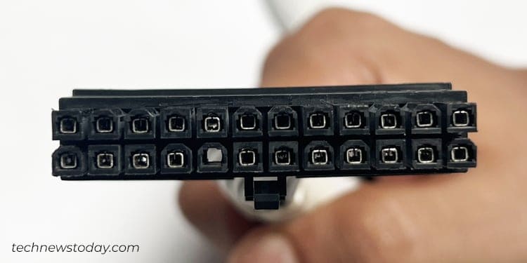 Understanding Power Supply Connectors: All Types Explained 2 24 pin close view