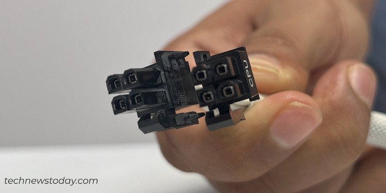Understanding Power Supply Connectors: All Types Explained 8 4 4 cpu cable connector splitted