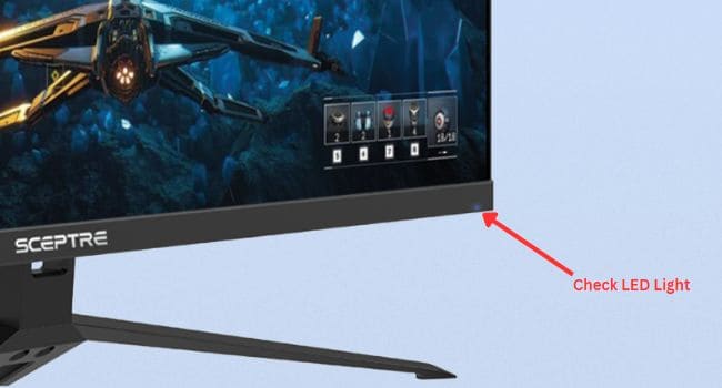 Check LED Light on spectre monitor