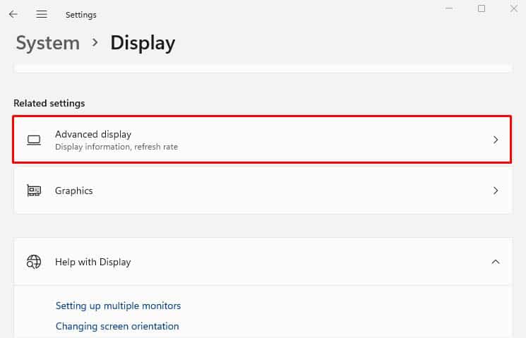 advanced display