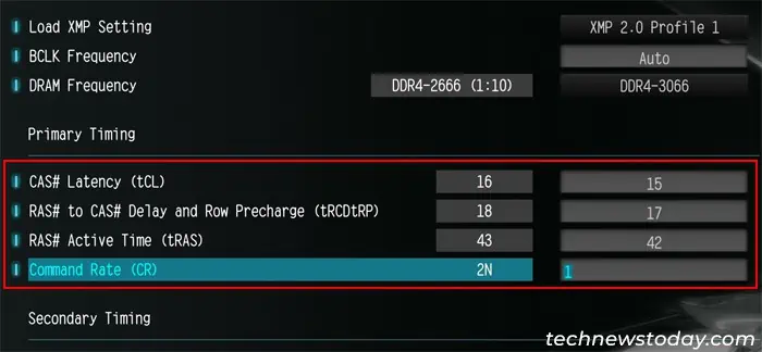 asrock-dram-configuration-cas-latency-tcl-ras-to-cas-delat-trcd-row-precharge-trp-ras-active-time-tras-command-rate-cr