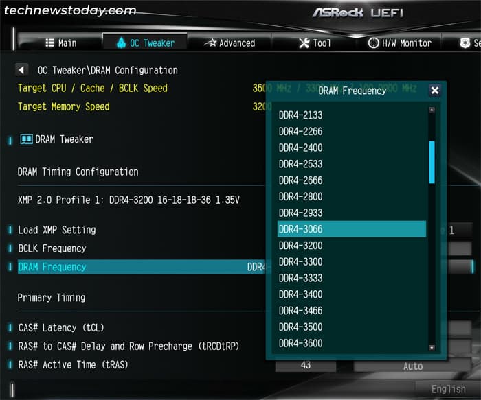 asrock-dram-configuration-manual-dram-frequency