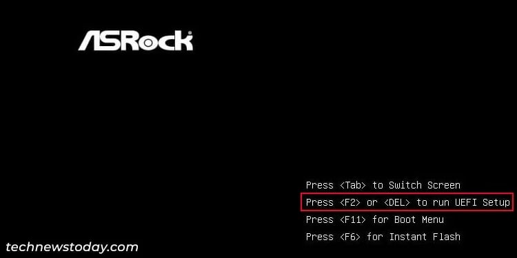 How to Get Into BIOS on ASRock Motherboard 1 asrock-press-f2-or-del-bios-setup