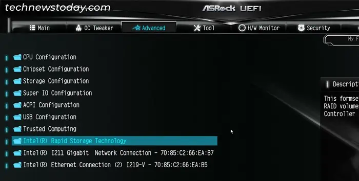 How to Setup RAID on ASRock Motherboard 26 asrock-uefi-advanced-intel-rapid-storage-technology