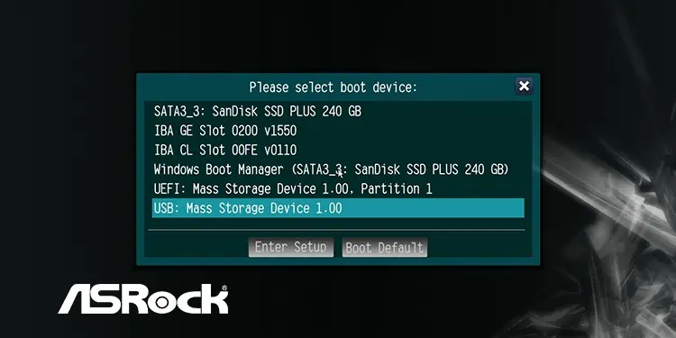 How to Boot from USB on ASRock Motherboard