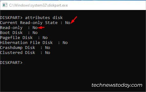 How to Remove Write Protection on USB Drive? 6 attributes-disk-check-current-read-only-state-and-read-only
