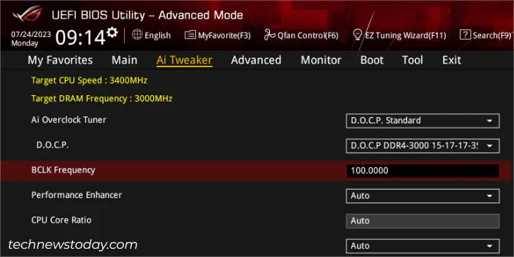 ASUS DOCP Guide: Boosting Your RAM Speed, Step by Step 13 bclk-frequency-when-enabling-asus-docp