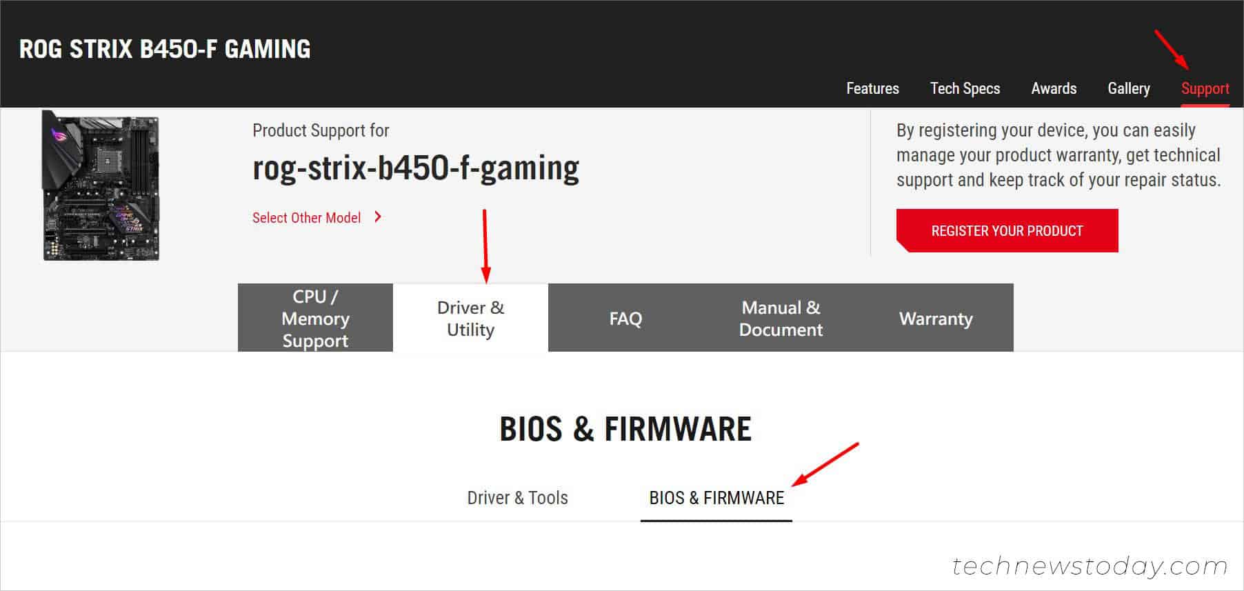 bios and firmware asus support