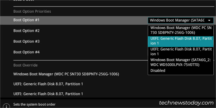 boot option 1 asus advanced mode