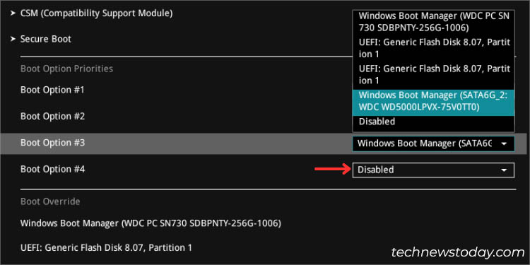 boot option finalization asus advanced mode