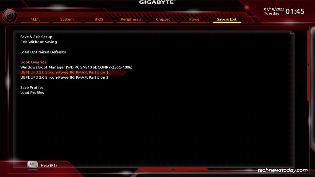 Here's How to Change Your Gigabyte Motherboard Boot Order Easily 6 boot override gigabyte board