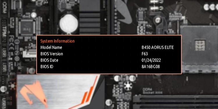 check bios version gigabyte