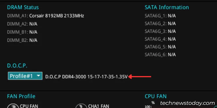check-docp-profile-frequency-timing-and-voltage