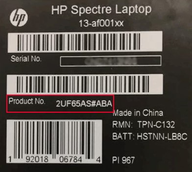 check product id hp laptop