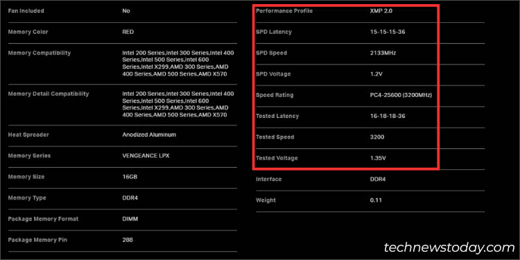 checking memory module specs