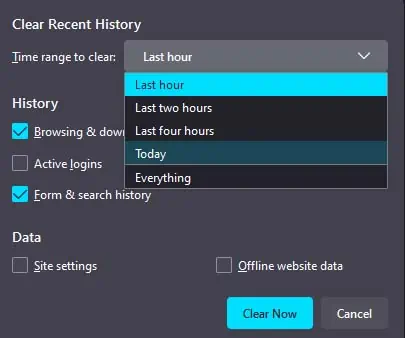 clear-firefox-history-time-range-to-clear