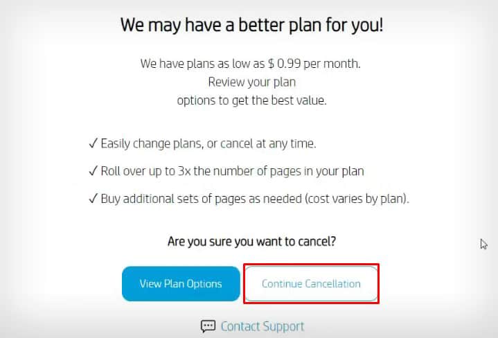 continue-cancelation