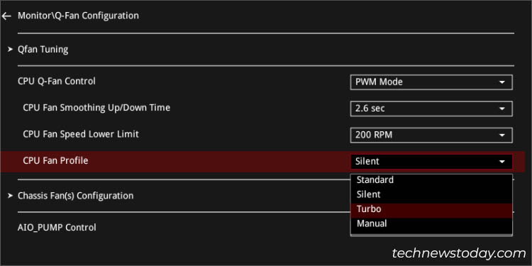 cpu fan profile