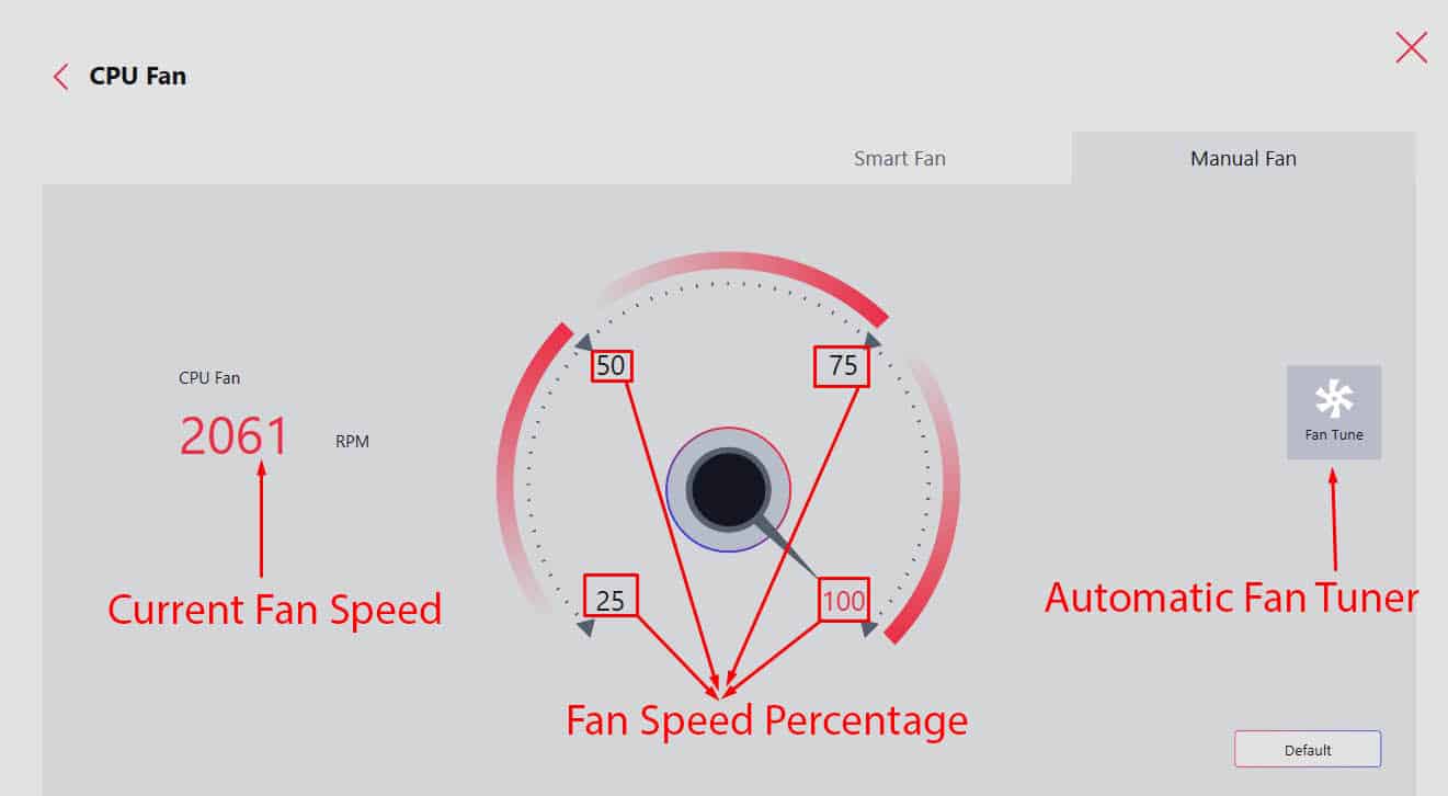 cpu fan speed manual