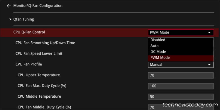 cpu qfan control asus advanced mode