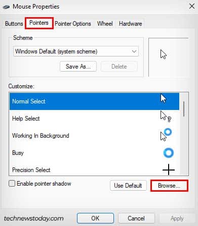 customize cursor