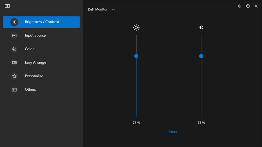 dell display manager brightness controls