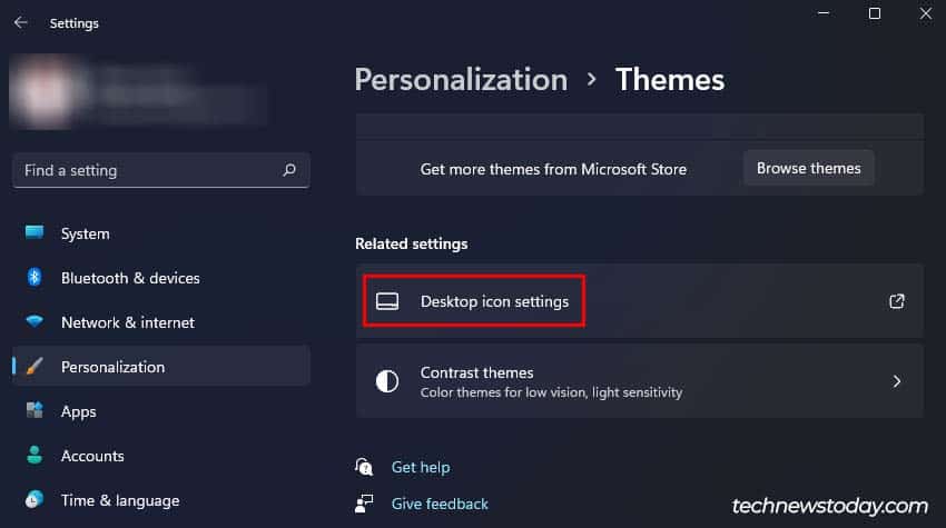 desktop icon settings