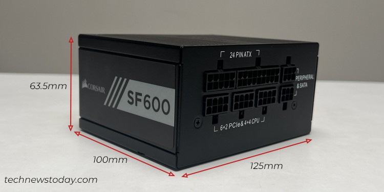 ATX vs SFX Power Supplies: Finding Your Perfect Fit 2 dimensions-of-sfx-psu