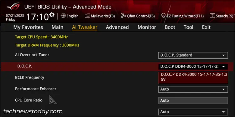 docp-settings-in-ai-tweaker-asus-bios