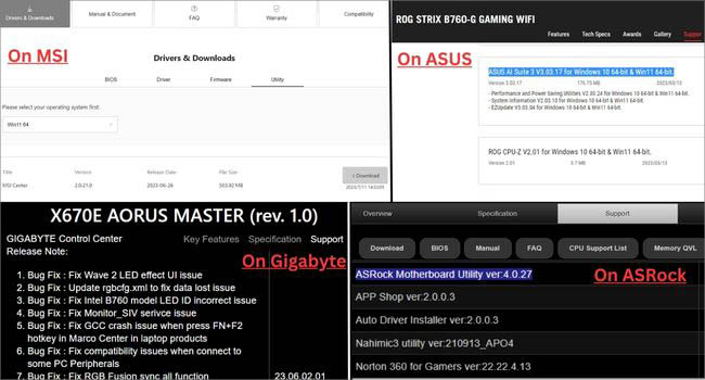 download fan control utility on differnet motherboards - 1