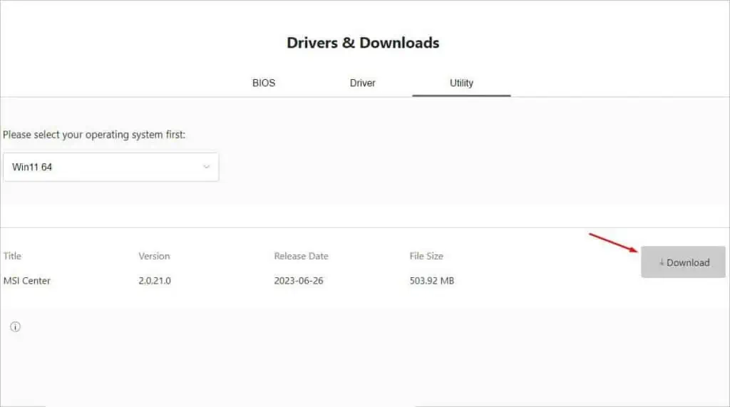 How to Control Fan Speed on MSI? Detailed Guide 25 download-msi-center-from-support-page-1024x571