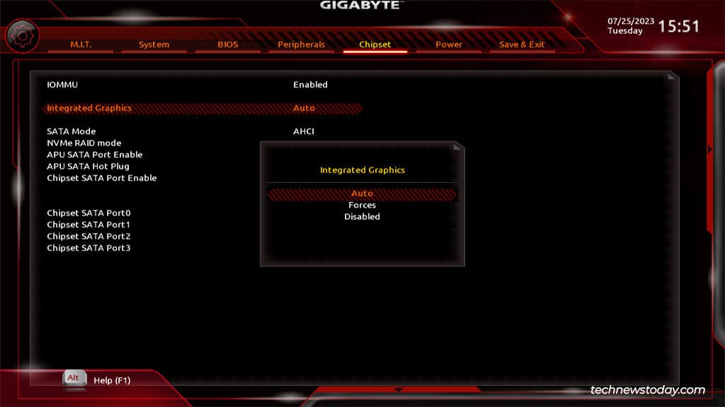 enable integrated graphics gigabyte