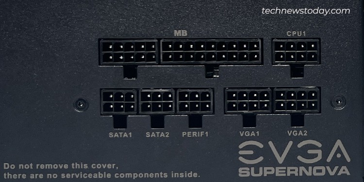 evga supernova vga and cpu port different