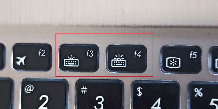 How to Turn on Keyboard Light on ASUS Laptop 1 f3 and f4 backlit key