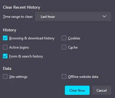 firefox-clear-history