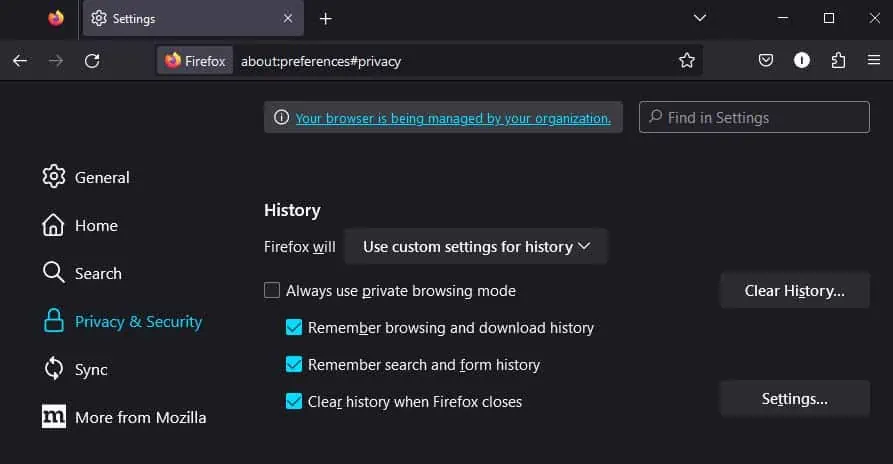 firefox-custom-history-settings