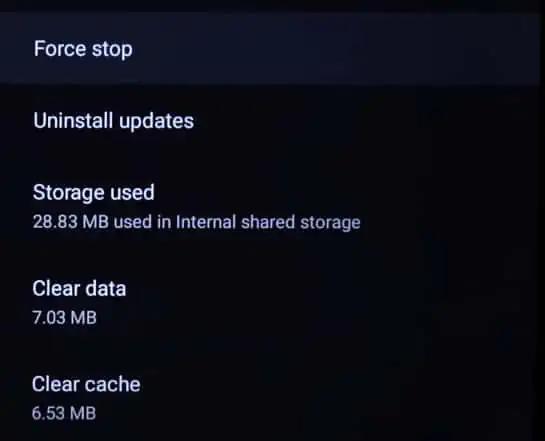 5 Ways to Fix NVIDIA Shield Remote Not Working 14 force-stop-clear-data-clear-cache-android-tv