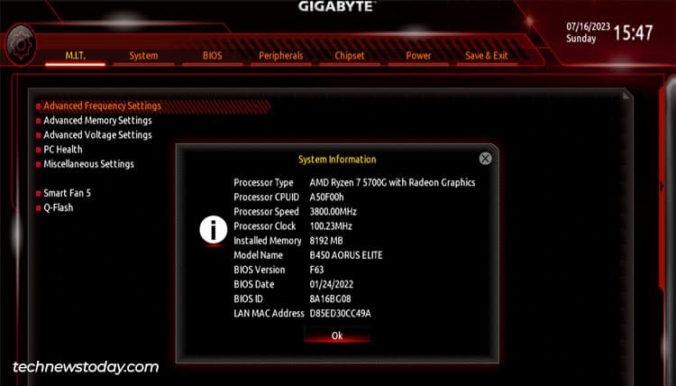 How To Check Gigabyte BIOS Version 4 gigabyte bios version id