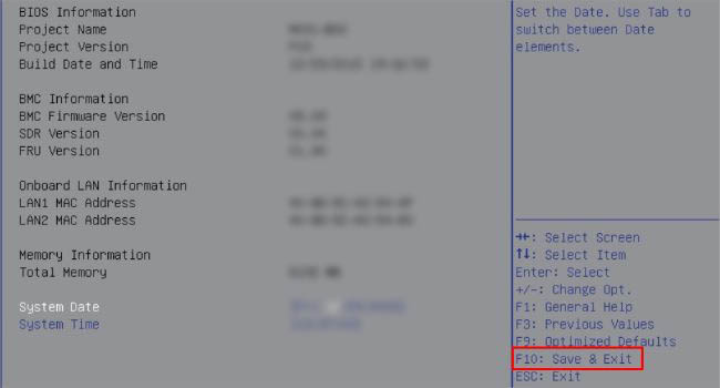 gigabyte f10 to save and exit