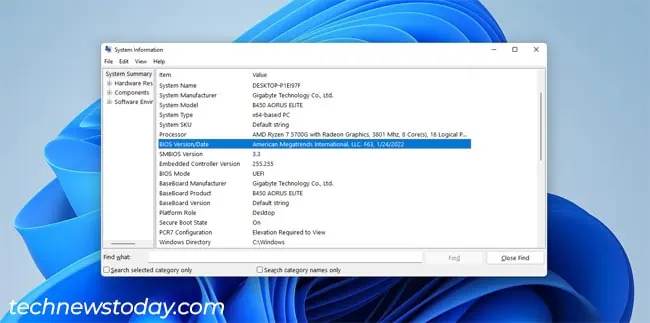 How To Check Gigabyte BIOS Version 5 gigabyte-msinfo32-bios-version