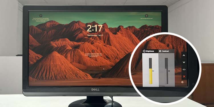 how to change brightness on dell monitor