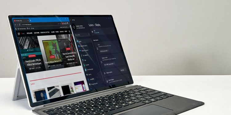 how to split screen on surface