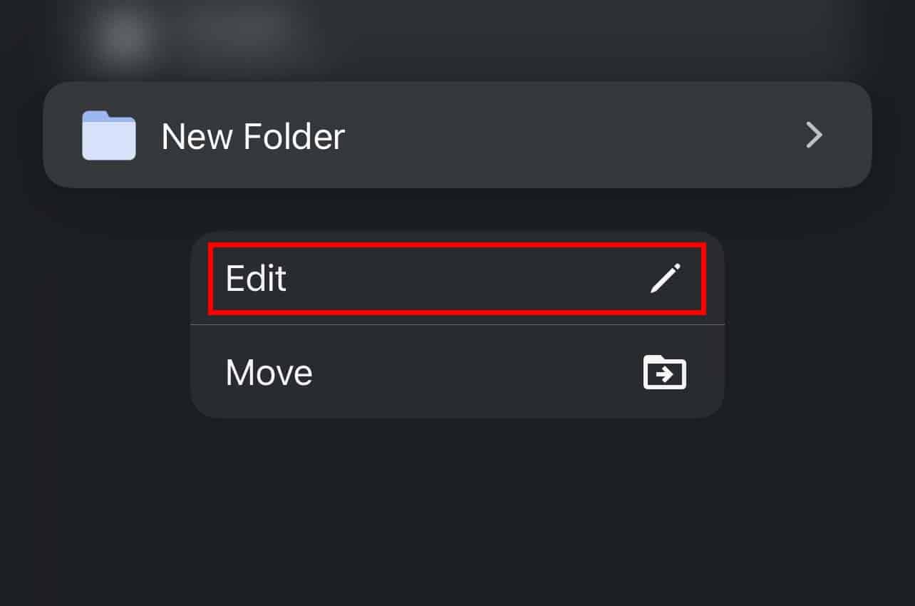 ios chrome bookmark folder edit
