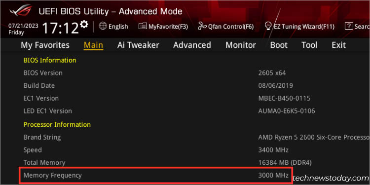 memory frequency checking after enabling docp