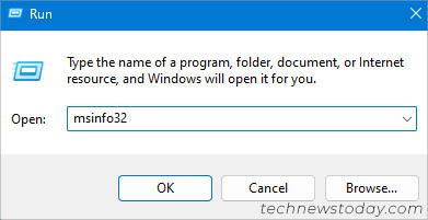 msinfo32 in run