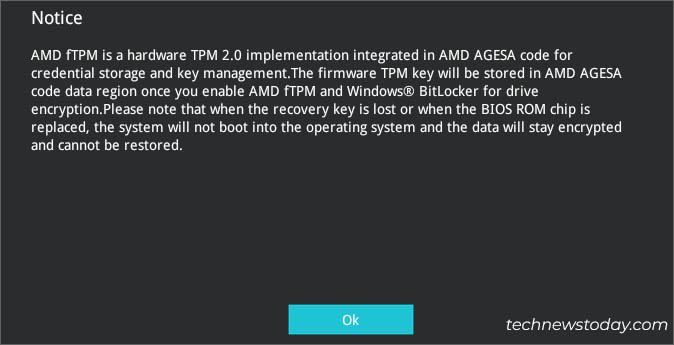 notice amd ftpm switch